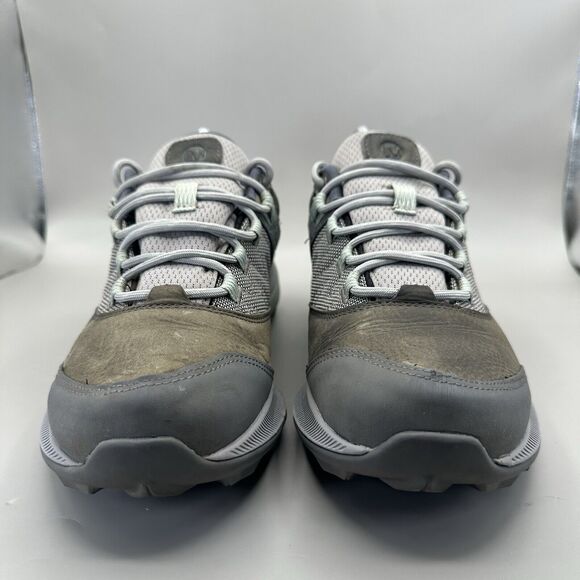 Merrell Womens Zion Waterproof WP Hiking Trail Sneakers Green Leather Size 9.5 - Picture 3 of 10